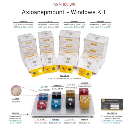 AxioSnapMount Professional Kit Windows8 cokołów, 8 magnesów,  5komi pack płytek, płyta z uchwytami na cokoły, licencja windows 24 miesiące