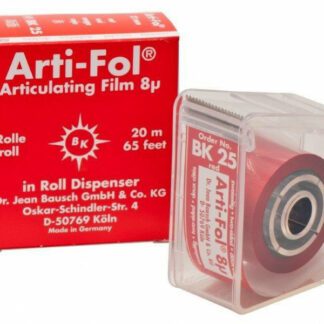 ARTI-FOL 8 mikronów czerwona dwustronnafolia artykulacyjna 20m w dyspenserze 22mm